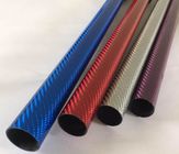 Modulus Tinggi Produk Serat Karbon Colourful Kevlar Aramid Carbon Fiber Tube